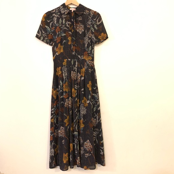 (SOLD) - Bohemian floral-print maxi dress - Picture 2 of 3